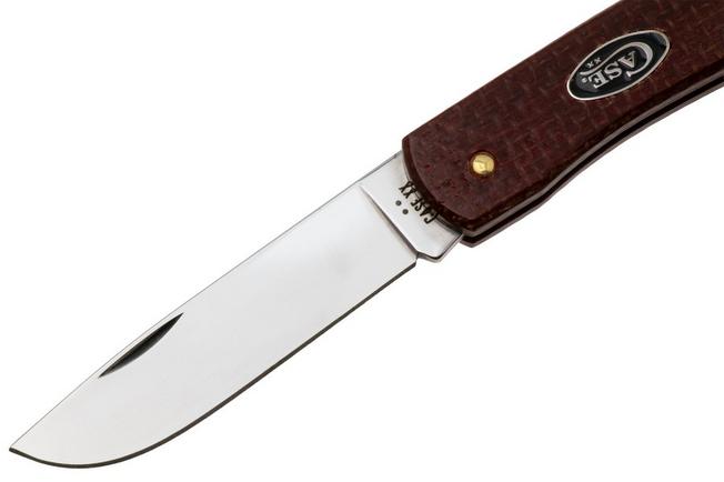 Afbeelding voor Case Sod Buster Jr, Smooth Dark Red Burlap Micarta, 12273, 10137 CS zakmes