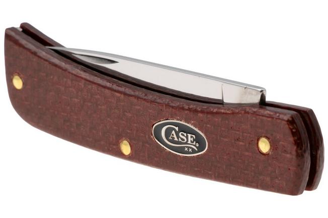Afbeelding voor Case Sod Buster Jr, Smooth Dark Red Burlap Micarta, 12273, 10137 CS zakmes