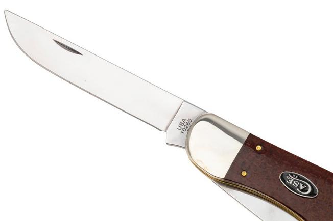 Afbeelding voor Case Folding Hunter, Smooth Dark Red Burlap Micarta, 12274, 10265 CS zakmes