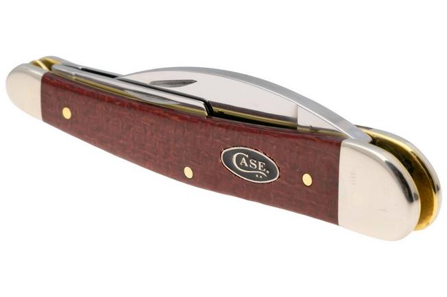 Afbeelding voor Case Seahorse Whittler Smooth Dark Red Burlap Micarta, 12276, 10355WH CS zakmes