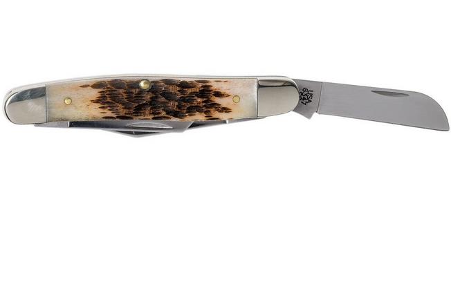 Case Amber Bone Large Stockman 3-7/8 Closed (6347 SS) - KnifeCenter - 00128