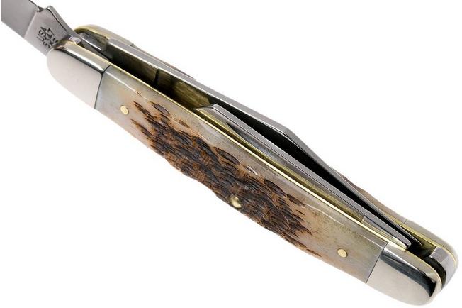 Case Amber Bone Large Stockman 3-7/8 Closed (6347 SS) - KnifeCenter - 00128