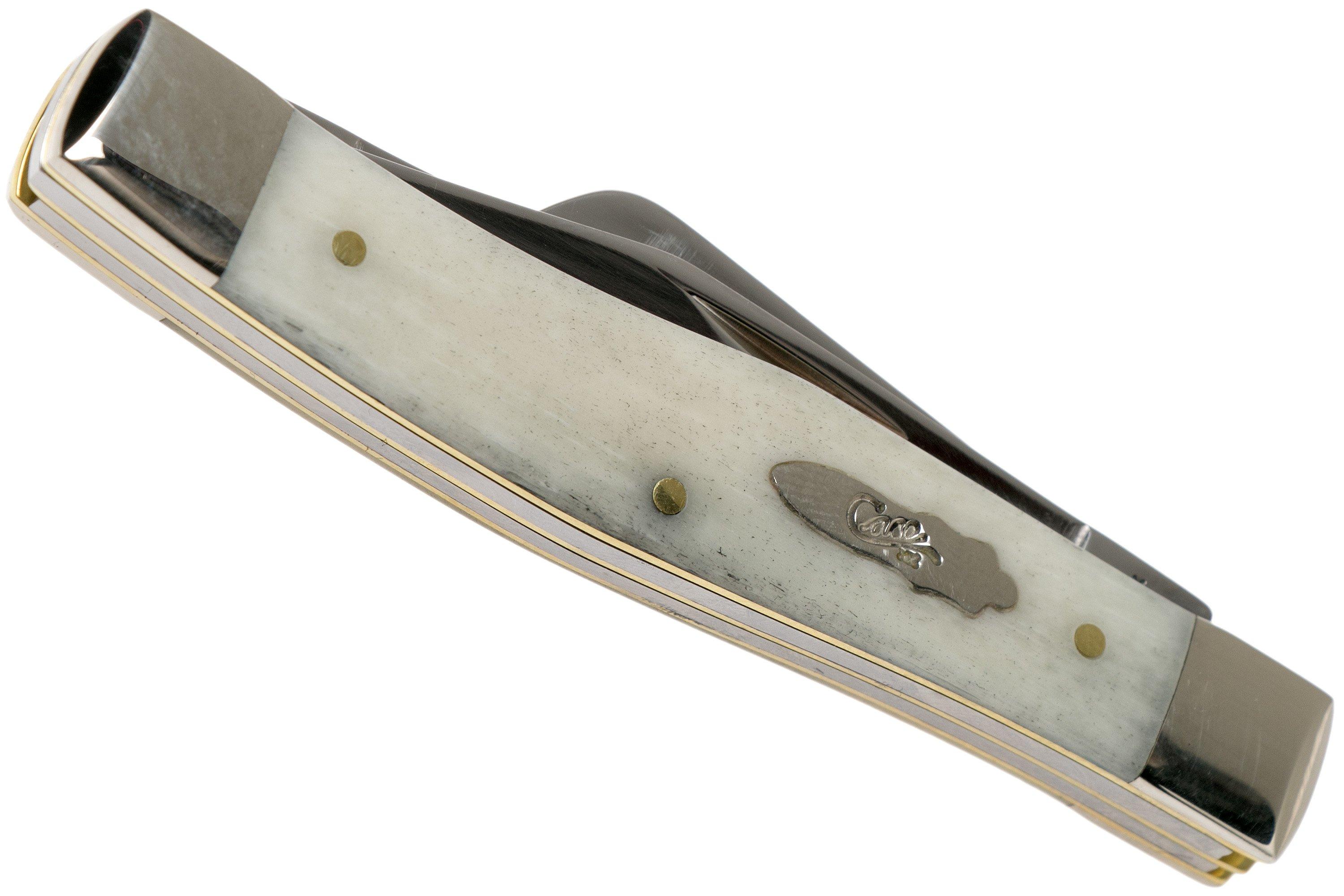 Case Medium Stockman Smooth Natural Bone, 13051, 63032 SS pocket knife