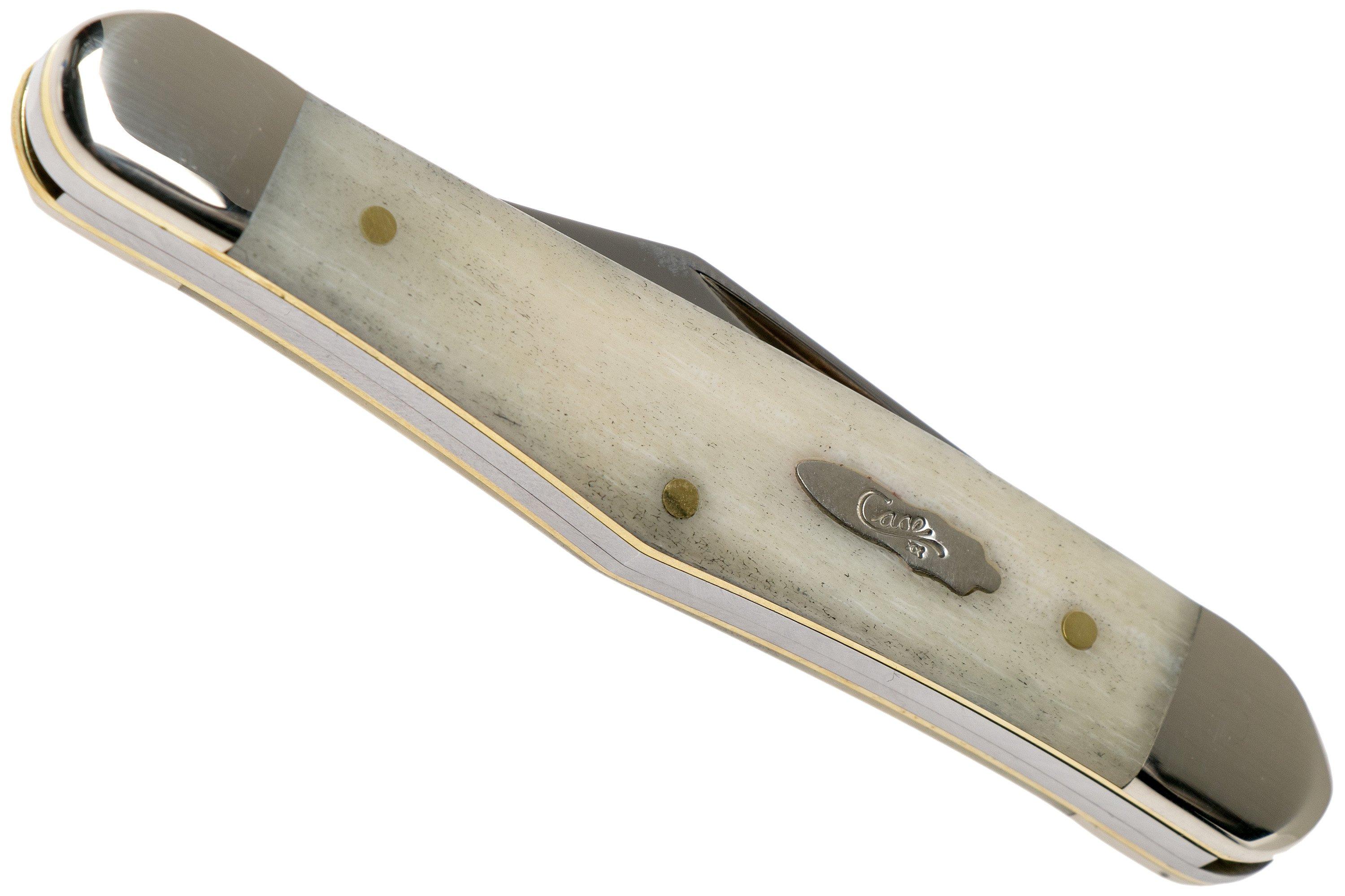 Case Half Whittler Smooth Natural Bone, 13052, 6208 SS pocket knife