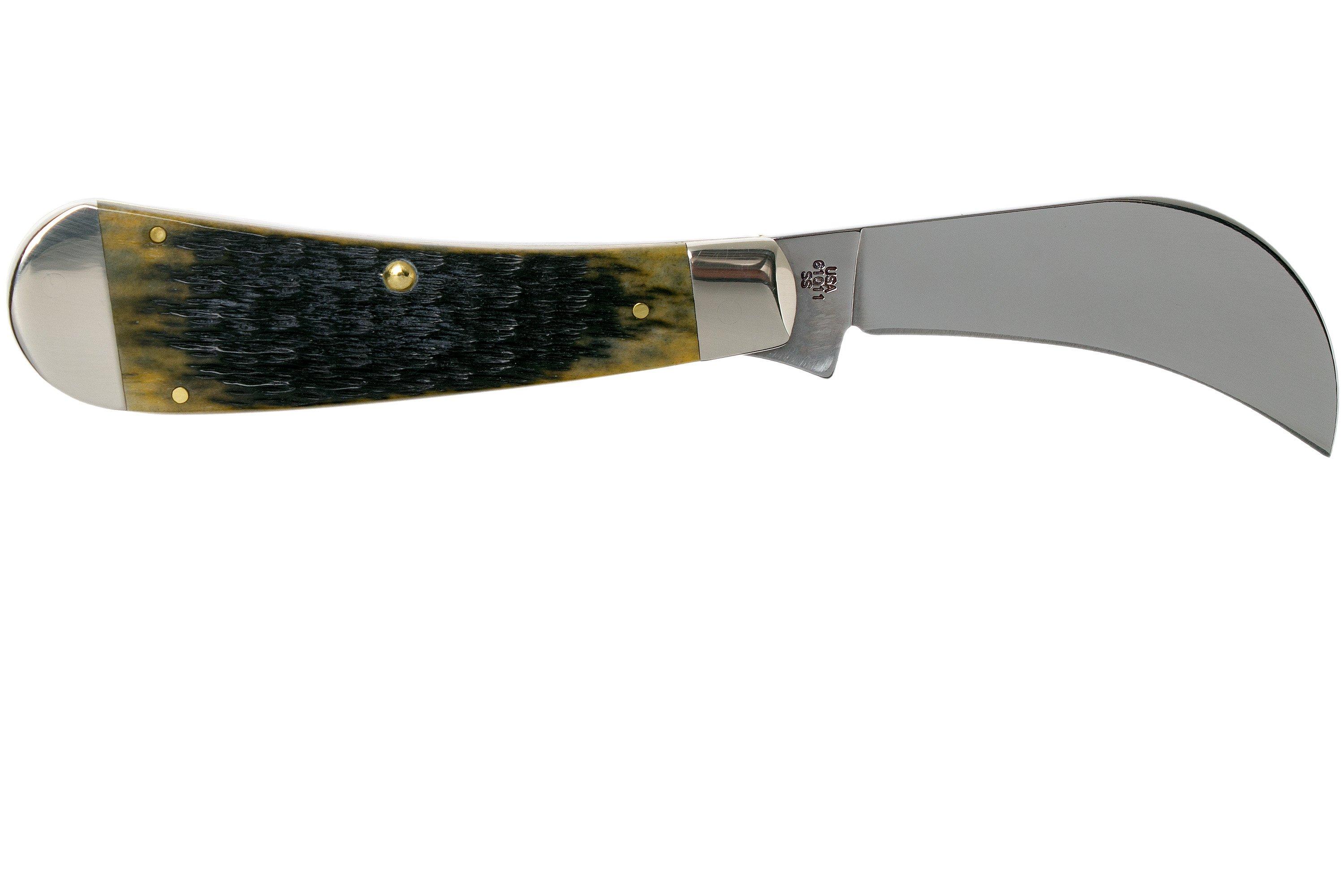 Case Pruner Hawkbill Olive Green Bone, Russell Jig, 13284, 61011 SS