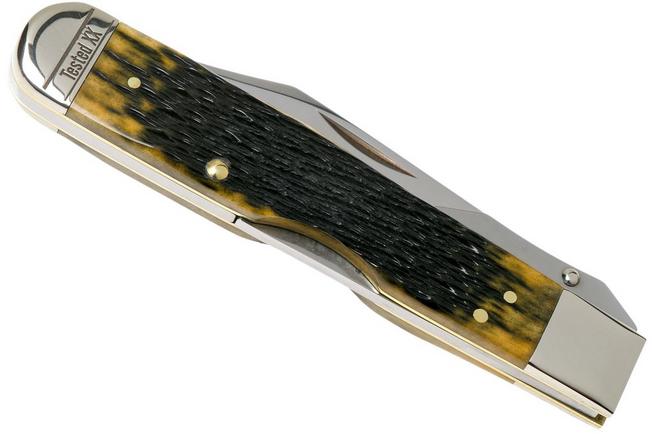 Image for Case Cheetah Olive Green Bone, Russell Jig, 13285, 6111 1/2L SS pocket knife