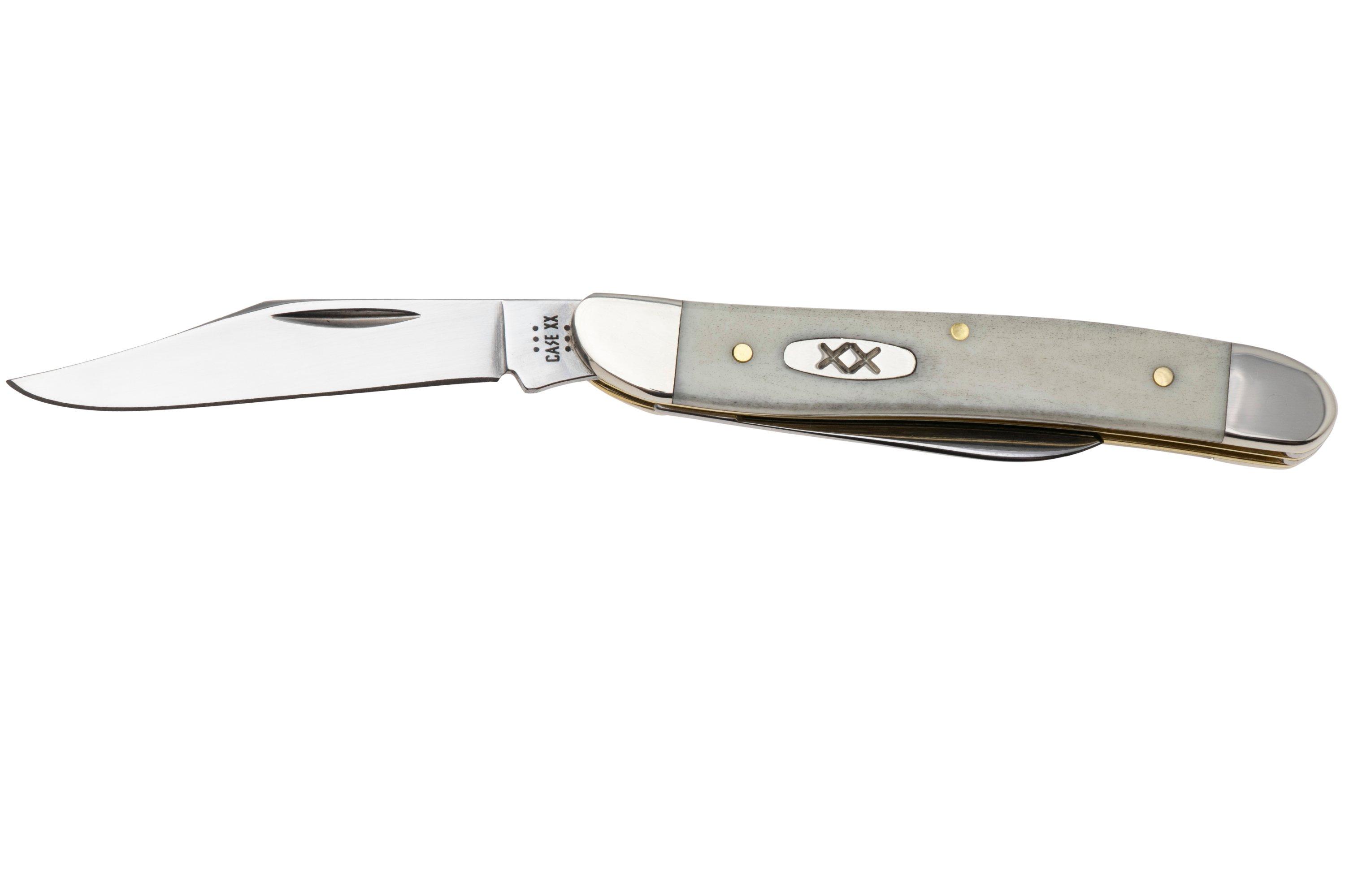 Case Medium Texas Jack 13315 Smooth Natural Bone 62087 SS, pocket
