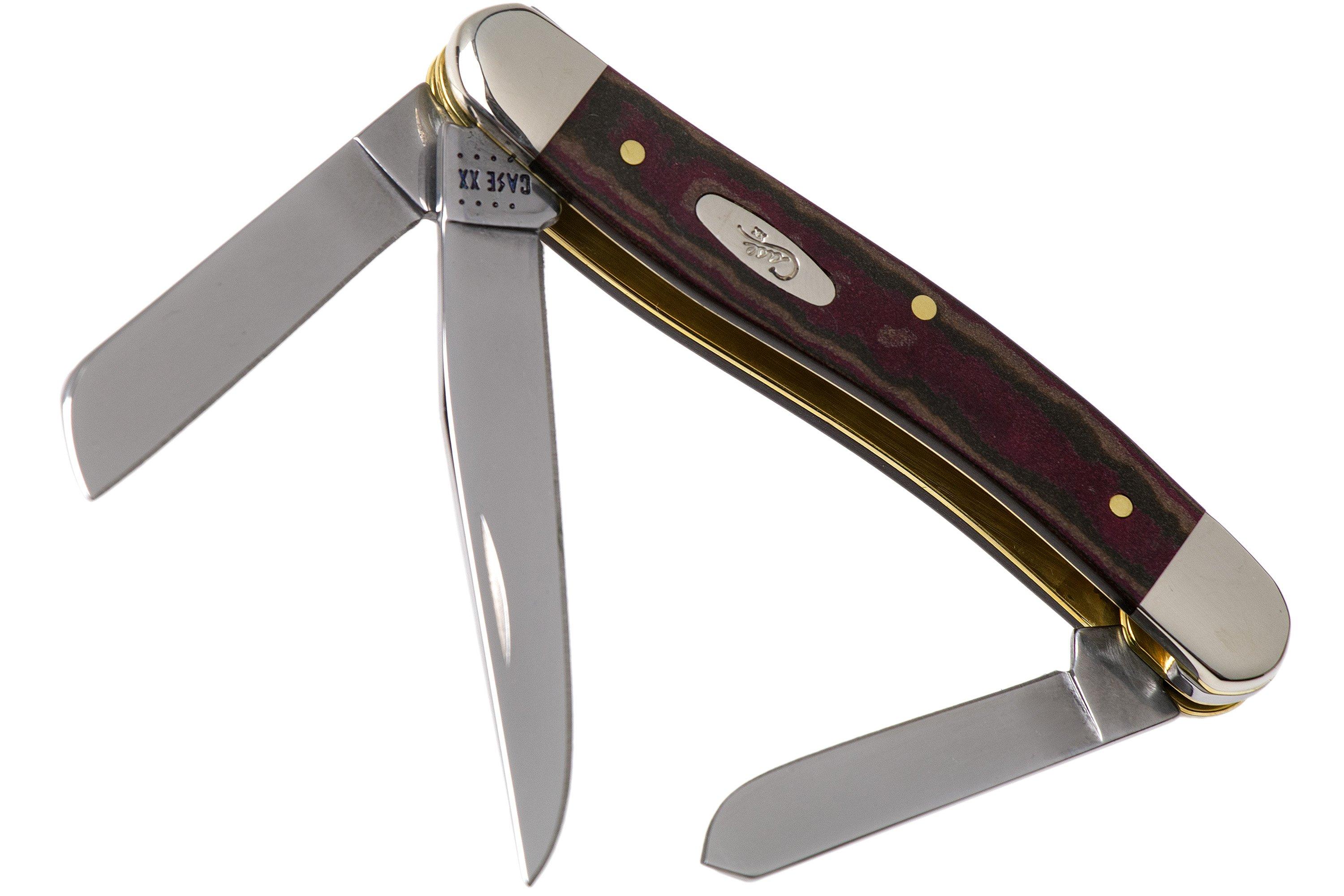 Case Medium Stockman Rustic Red Richlite, 13622, 10318 SS pocket knife