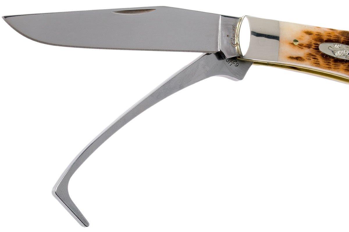 Case Equestrian Amber Jigged Bone, 00144, 6254HP SS pocket knife