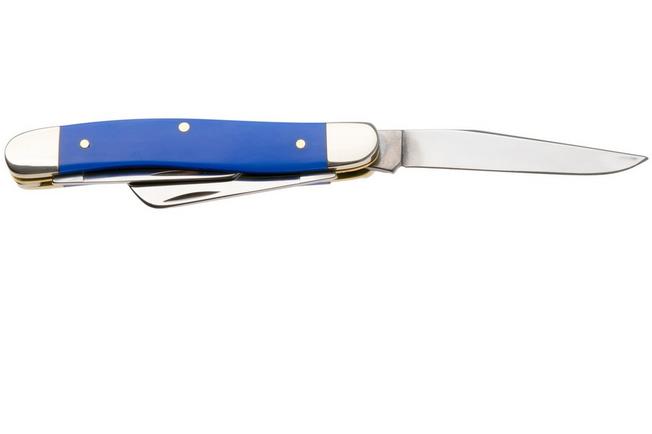 Obraz dla Nóż składany Case Medium Stockman 16402, Smooth Royal Blue Synthetic, 4318 SS