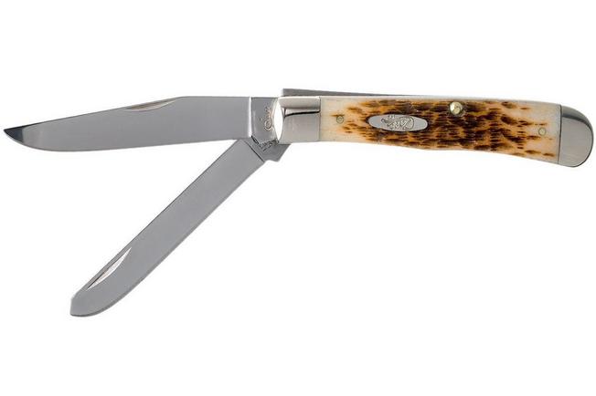 Case Trapper Amber Jigged Bone, 00164, 6254 SS pocket knife 