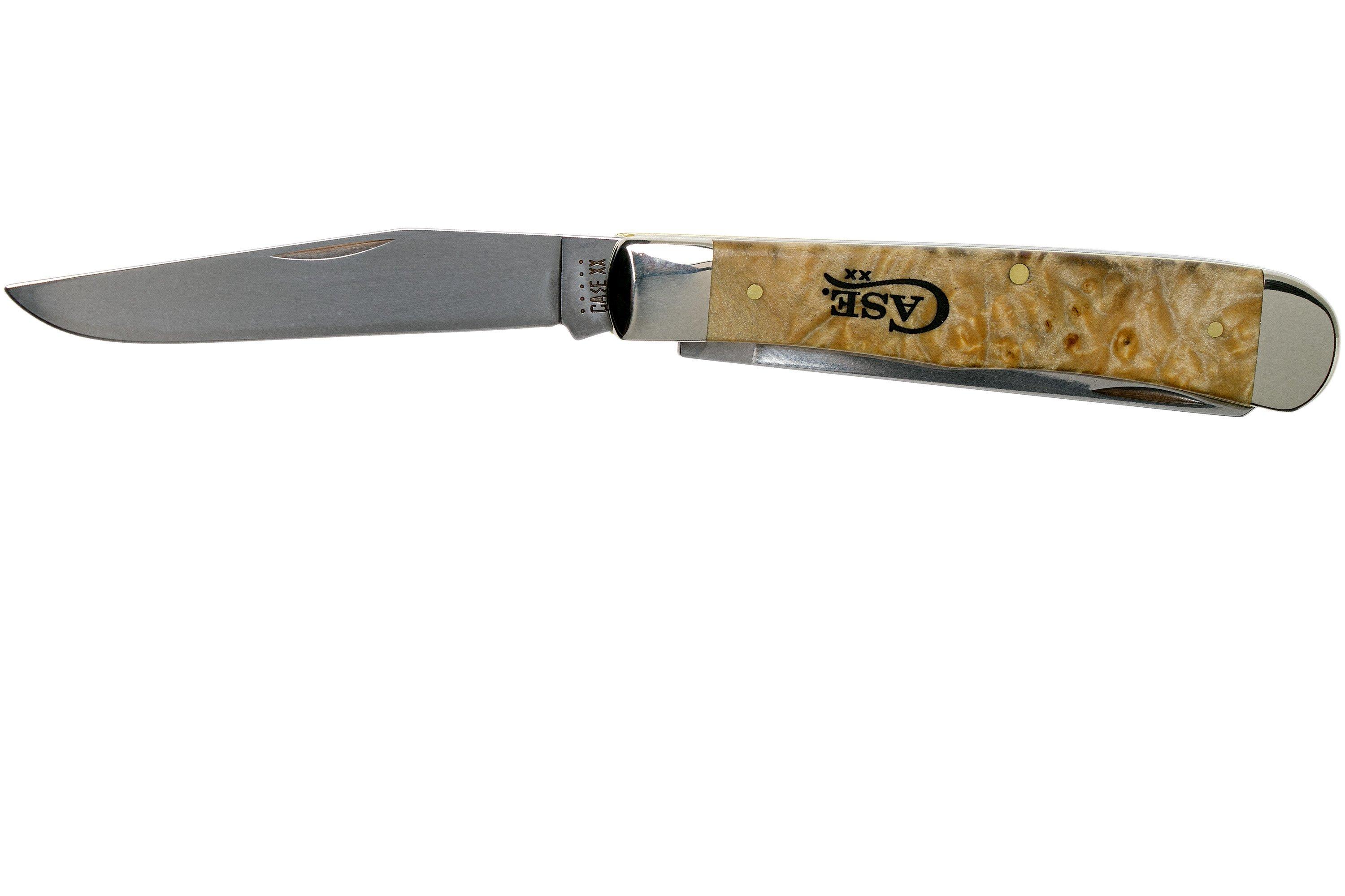 Case Knives Trapper Natural Box Elder Burl, 16560, 7254 SS navaja