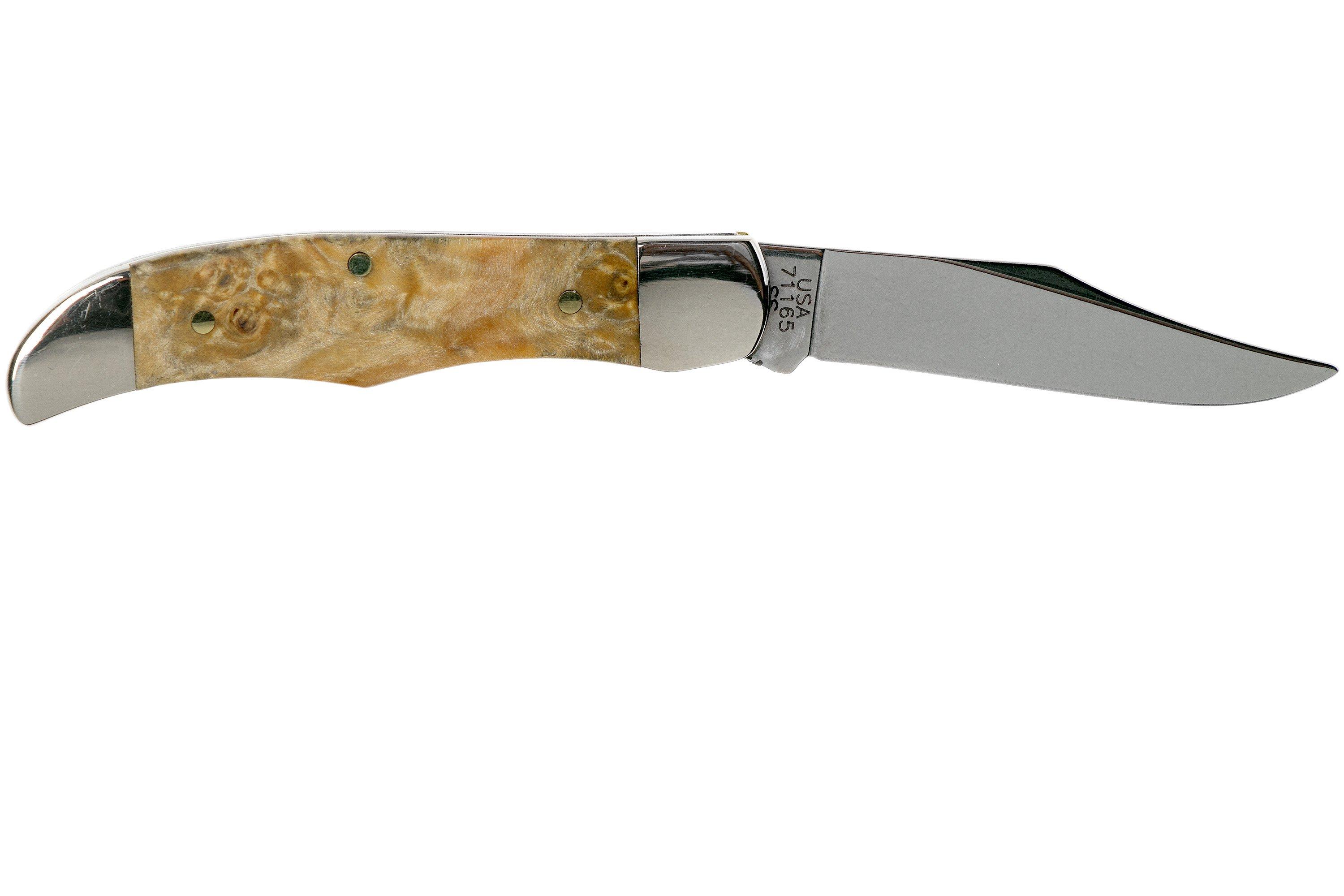 Case Knives Pocket Hunter Natural Box Elder Burl, 16566, 71165 SS