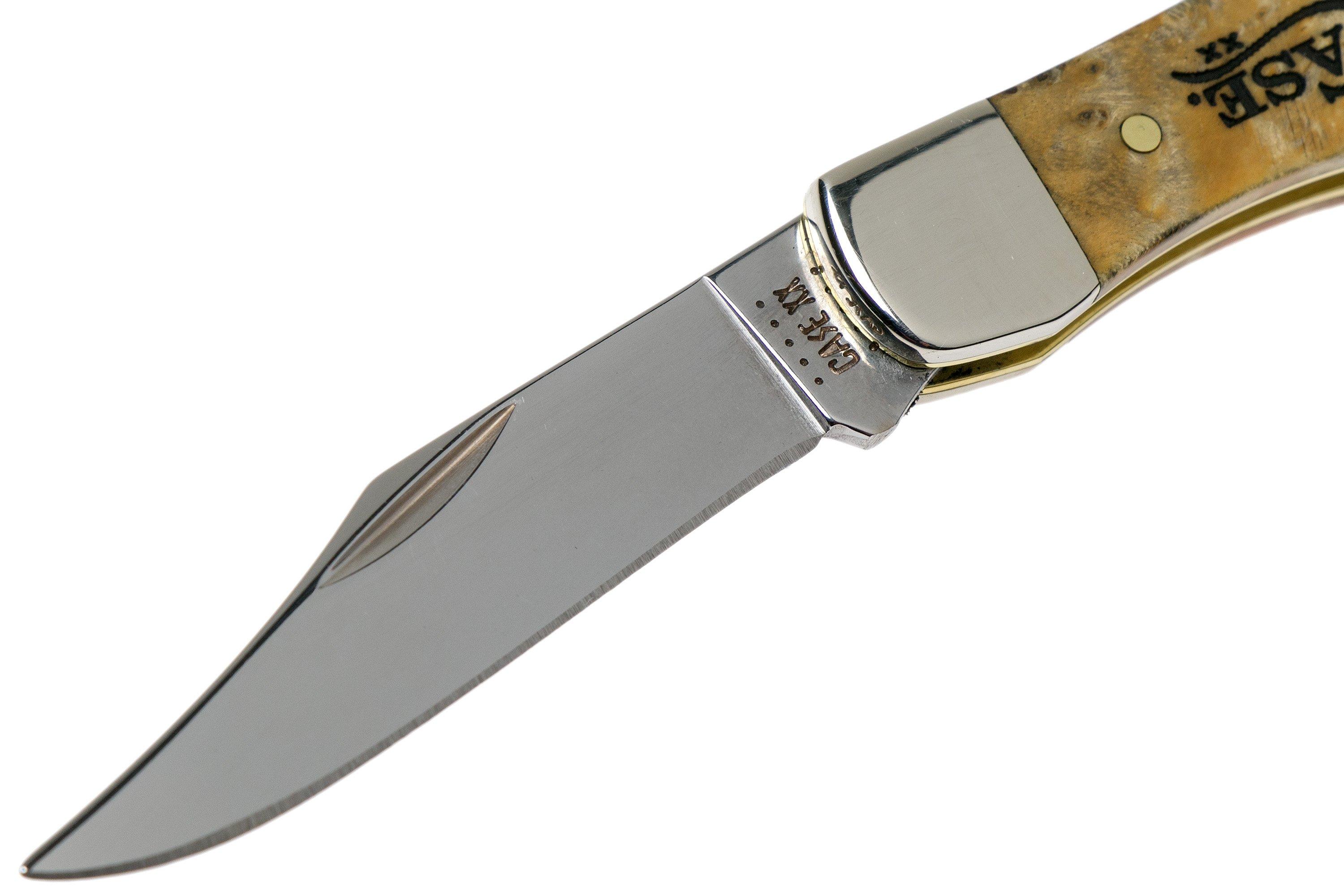 Case Knives Pocket Hunter Natural Box Elder Burl, 16566, 71165 SS