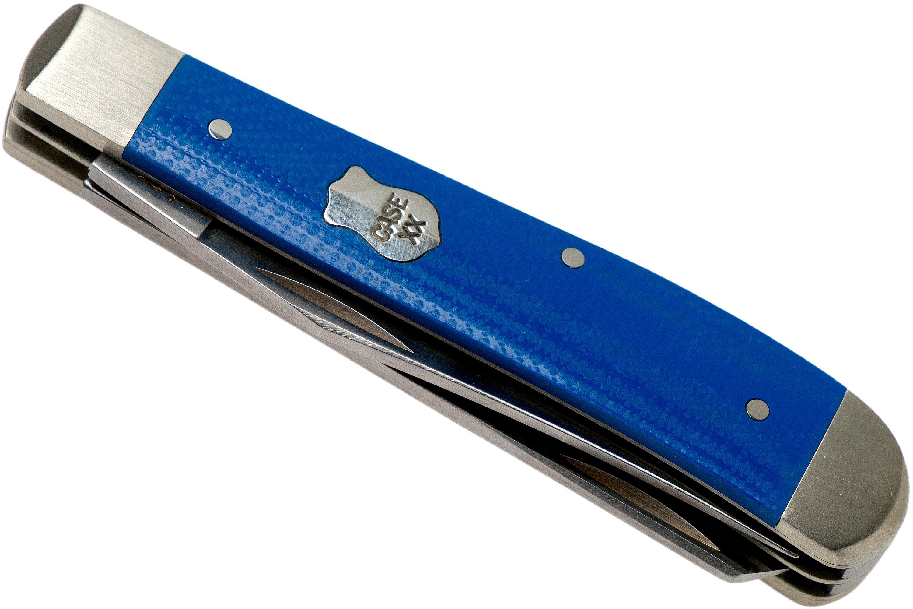 Case Mini Trapper Blue G10 Smooth, 16741, 10207 SS pocket knife ...