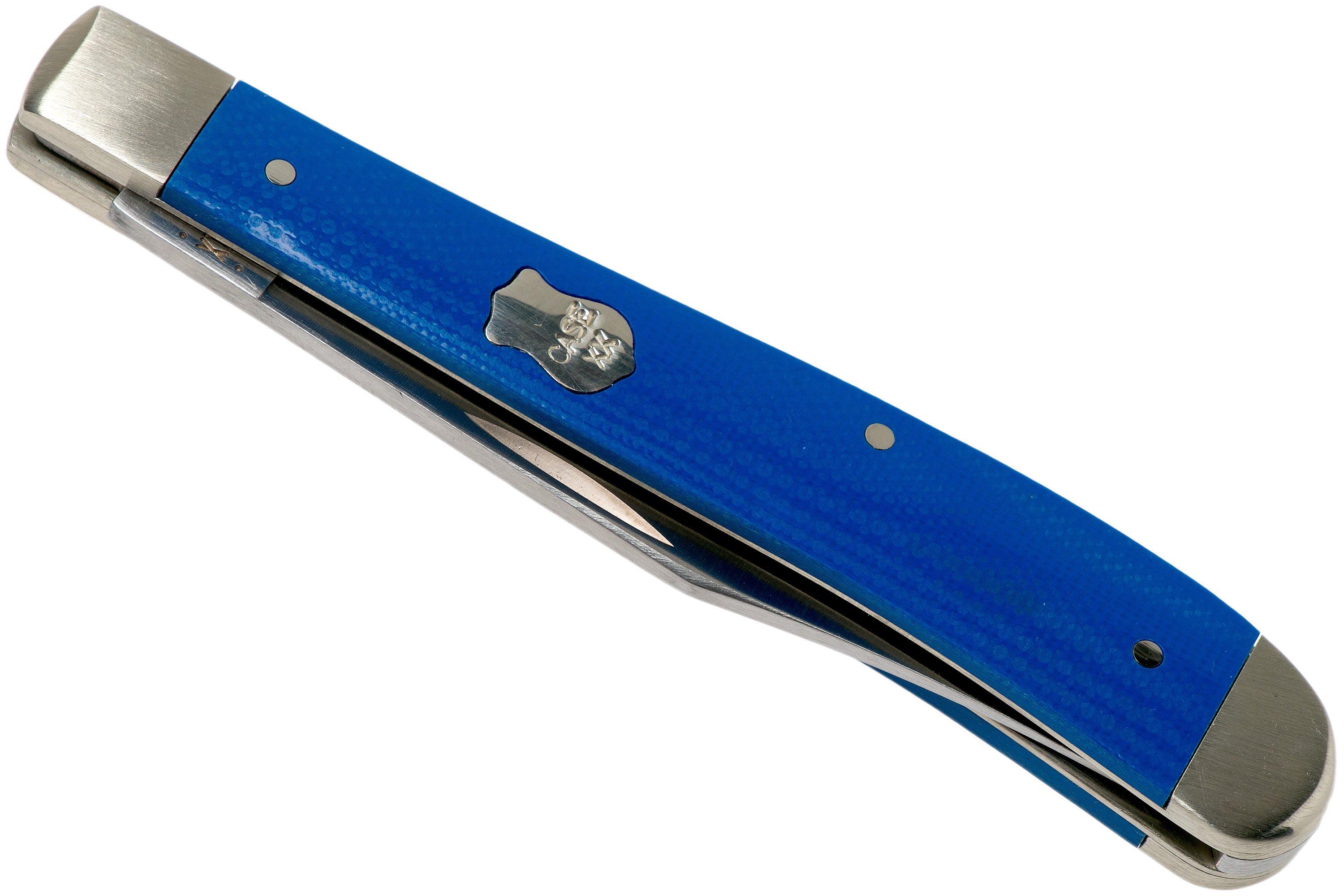 Case Slimline Trapper Blue G10 Smooth, 16746, 101048 SS pocket knife ...