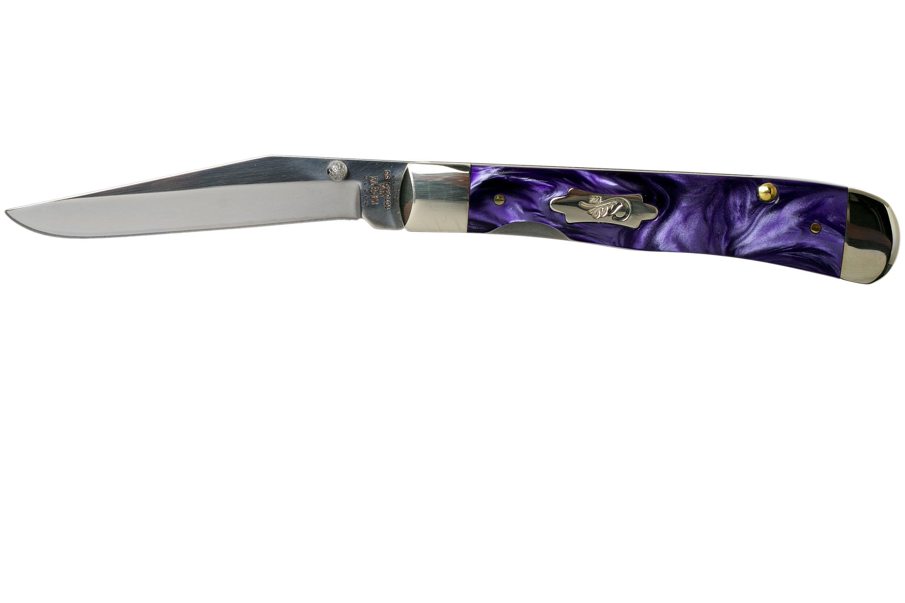 Case Knives TrapperLock Wicked Purple Smooth Kirinite, 17330, 10154AC SS pocket knife