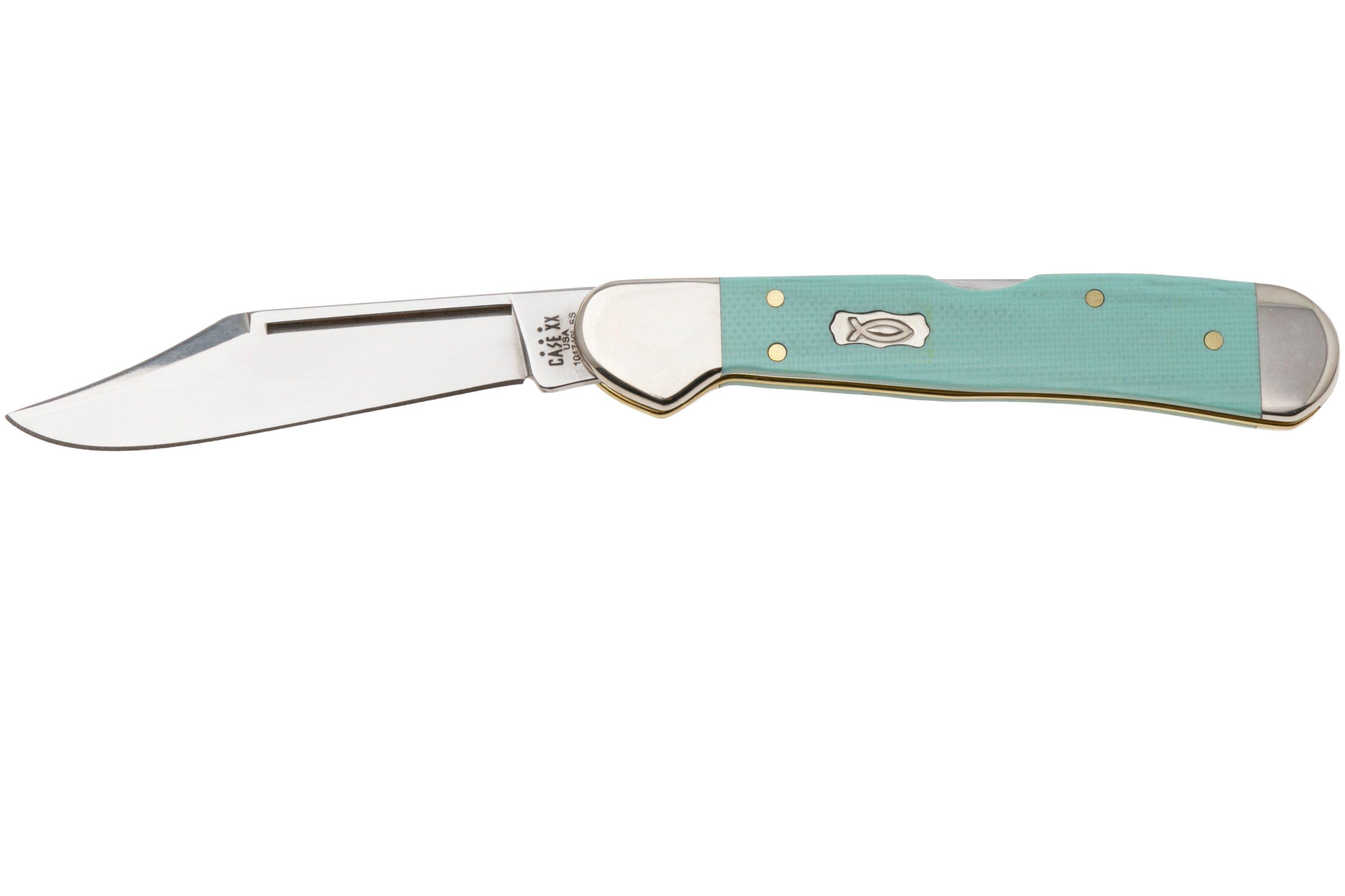 Case Mini CopperLock Smooth Seafoam Green G-10, 18109, 101749L SS