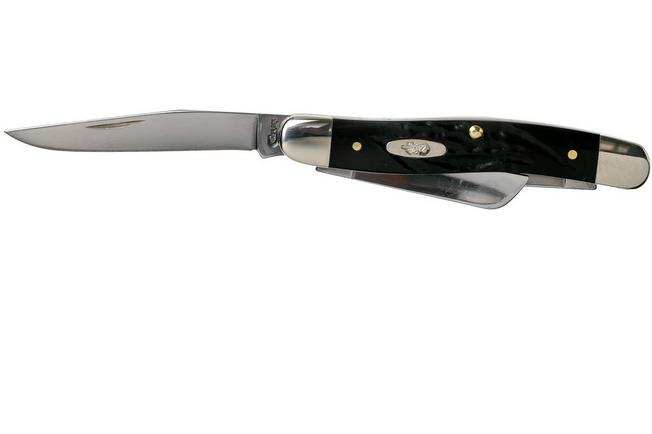 Case Medium Stockman Rough Black Synthetic, 18222, 6318 SS pocket knife