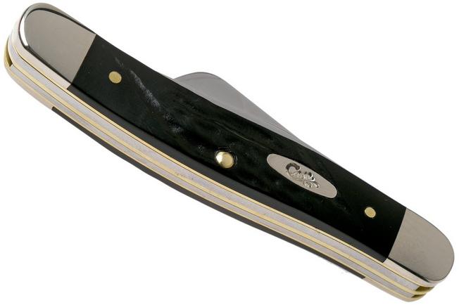 Case Medium Stockman Rough Black Synthetic, 18222, 6318 SS pocket knife