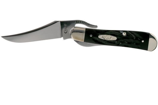 Case Russlock Rough Black Synthetic, 18224, 61953L SS pocket knife