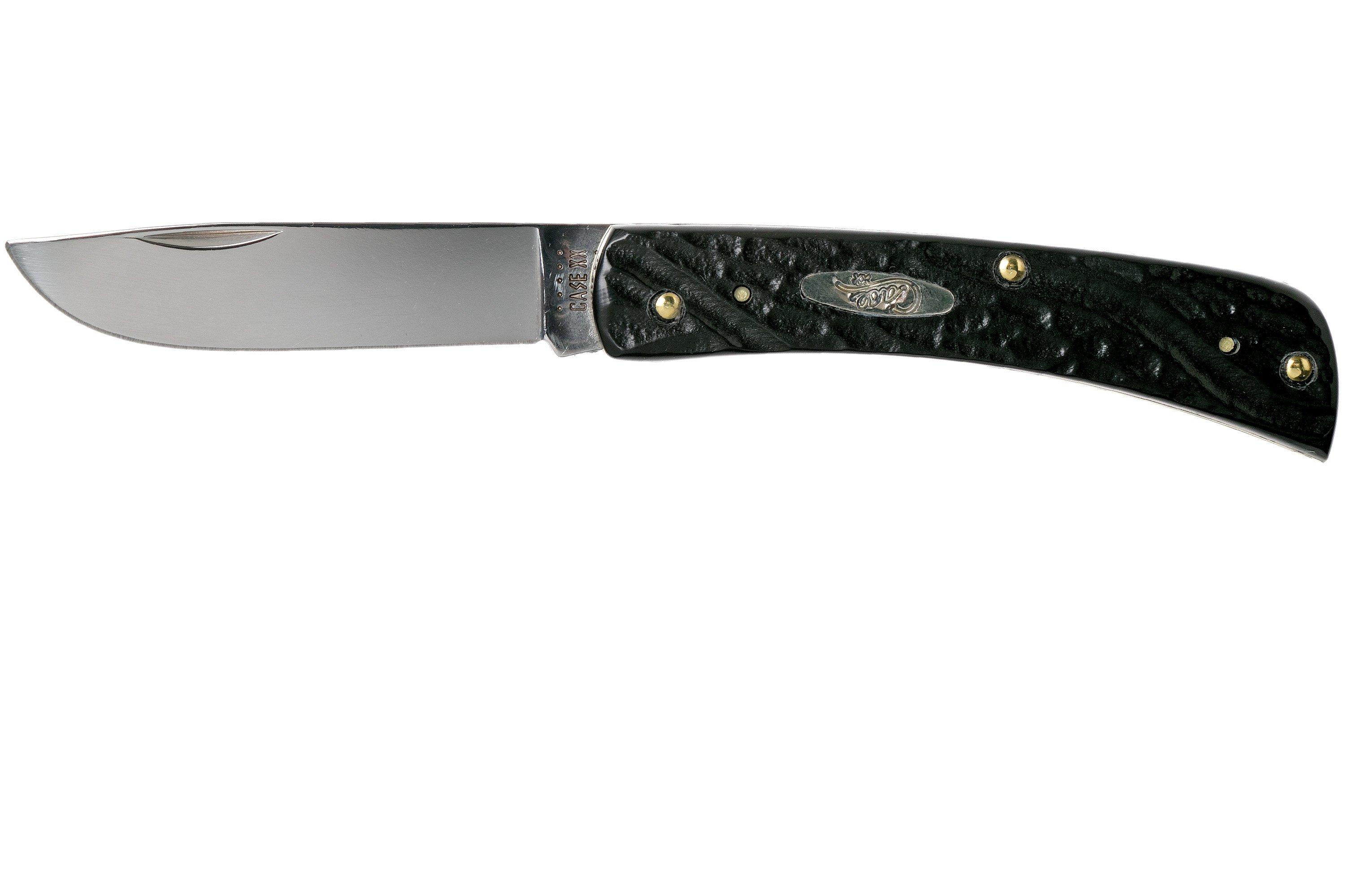 Case Sod Buster Jr. Rough Black Synthetic, 18229, 6137 SS pocket knife