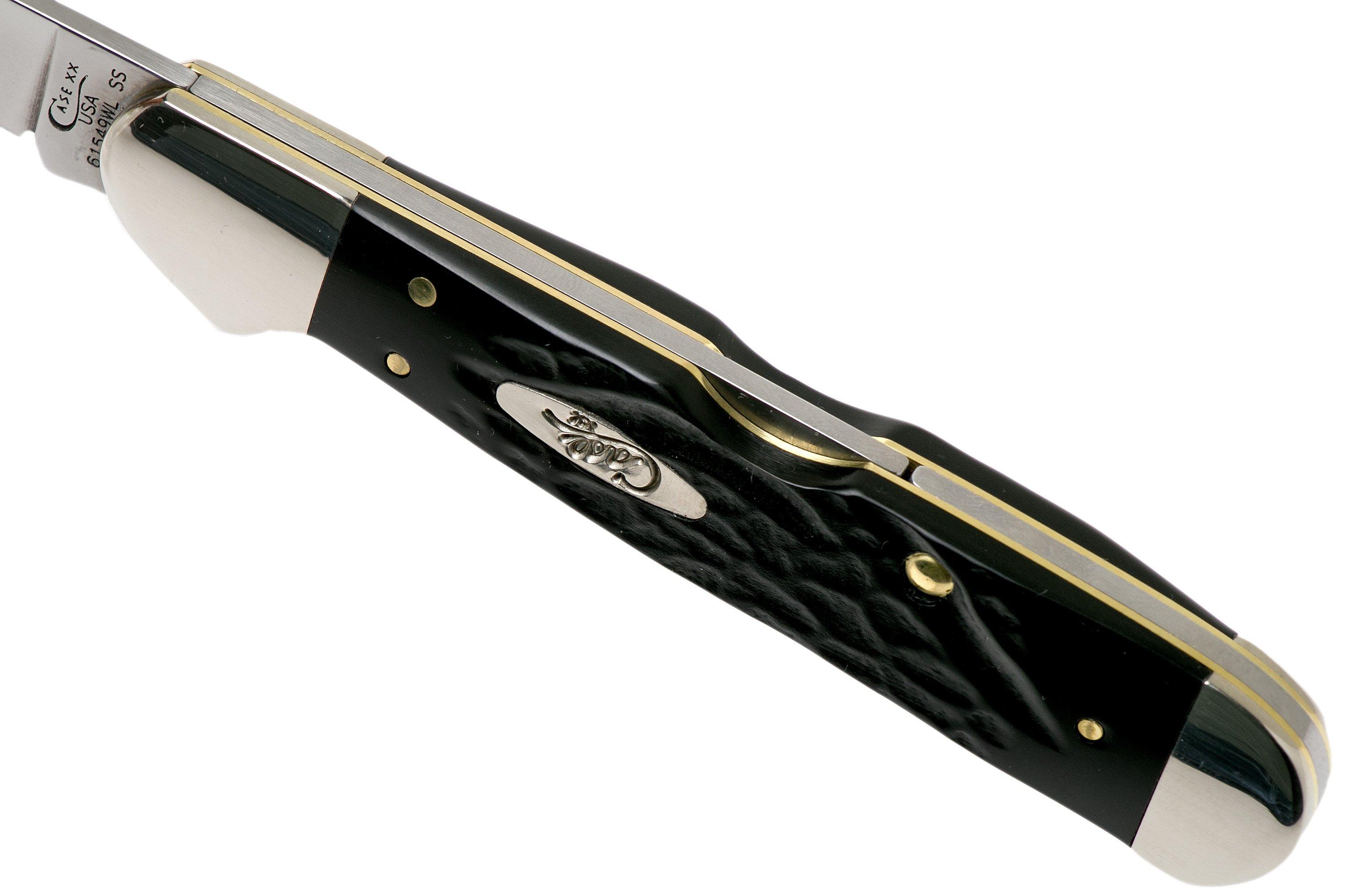 Case Copperlock Rough Black Synthetic, 18233, 61549L SS navaja ...