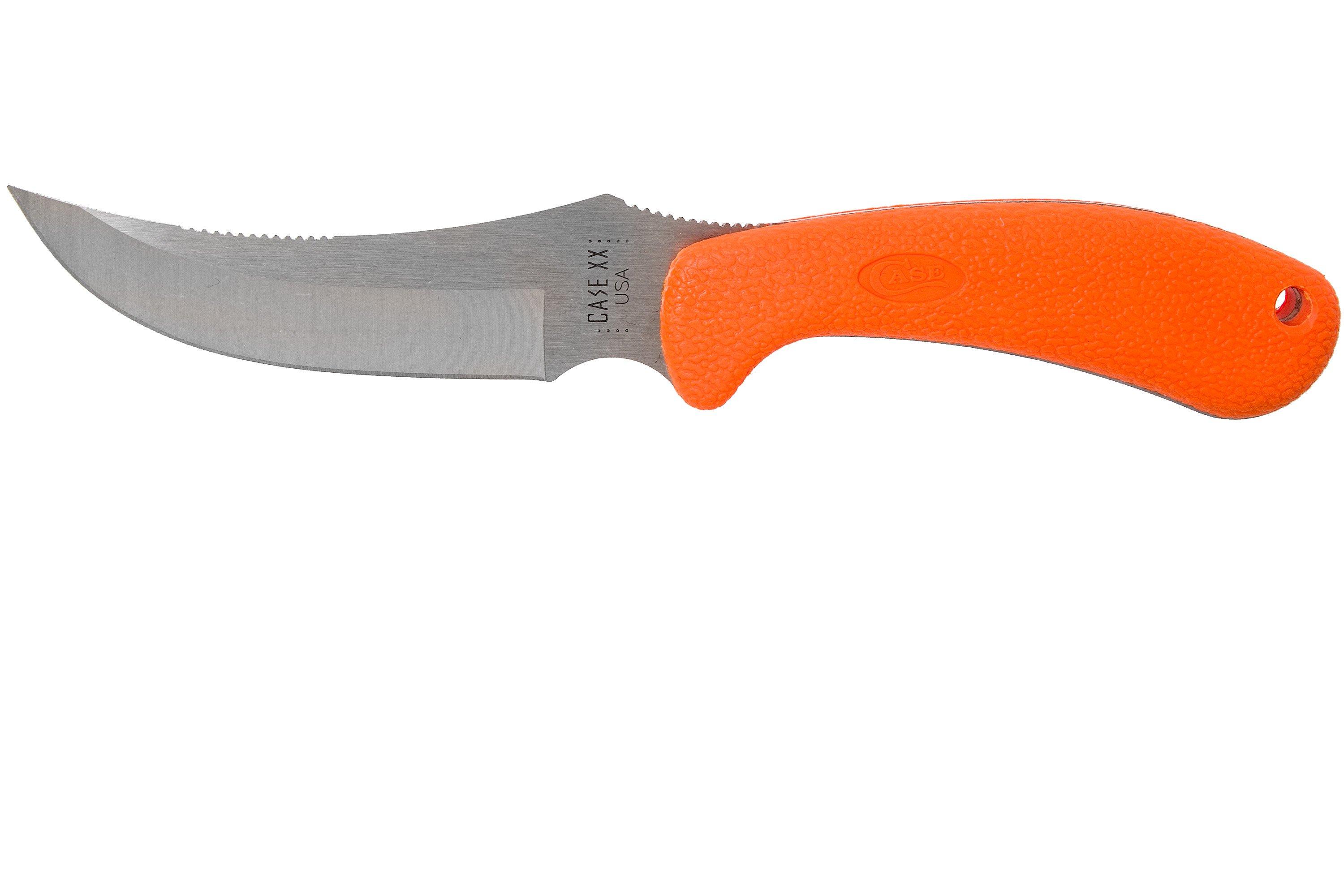 Case Ridgeback, Orange Hunters, Textured Synthetic, 18505 fixed knife