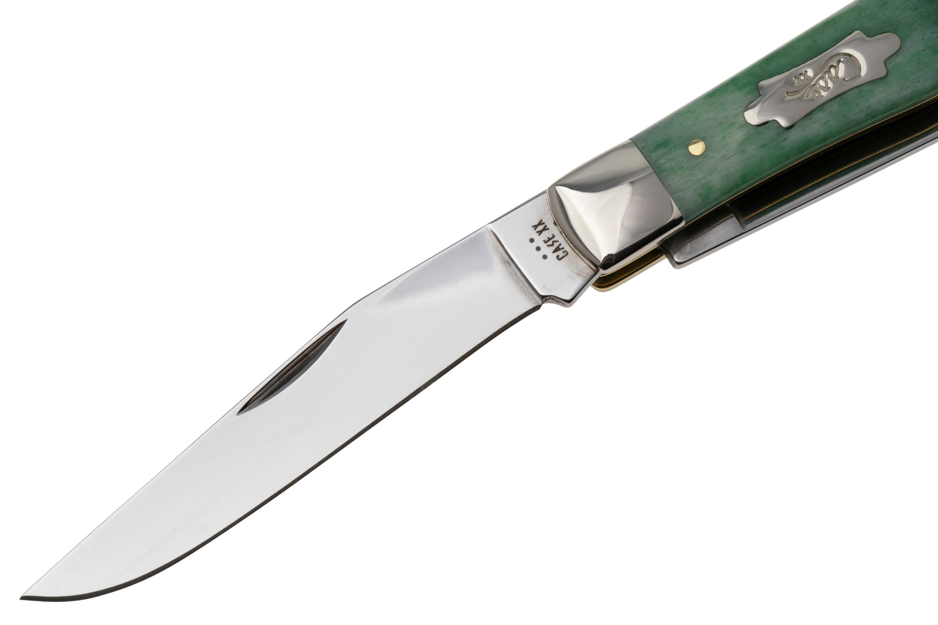 Case Trapper 19940 Smooth Emerald Green Bone 6254 pocket knife ...