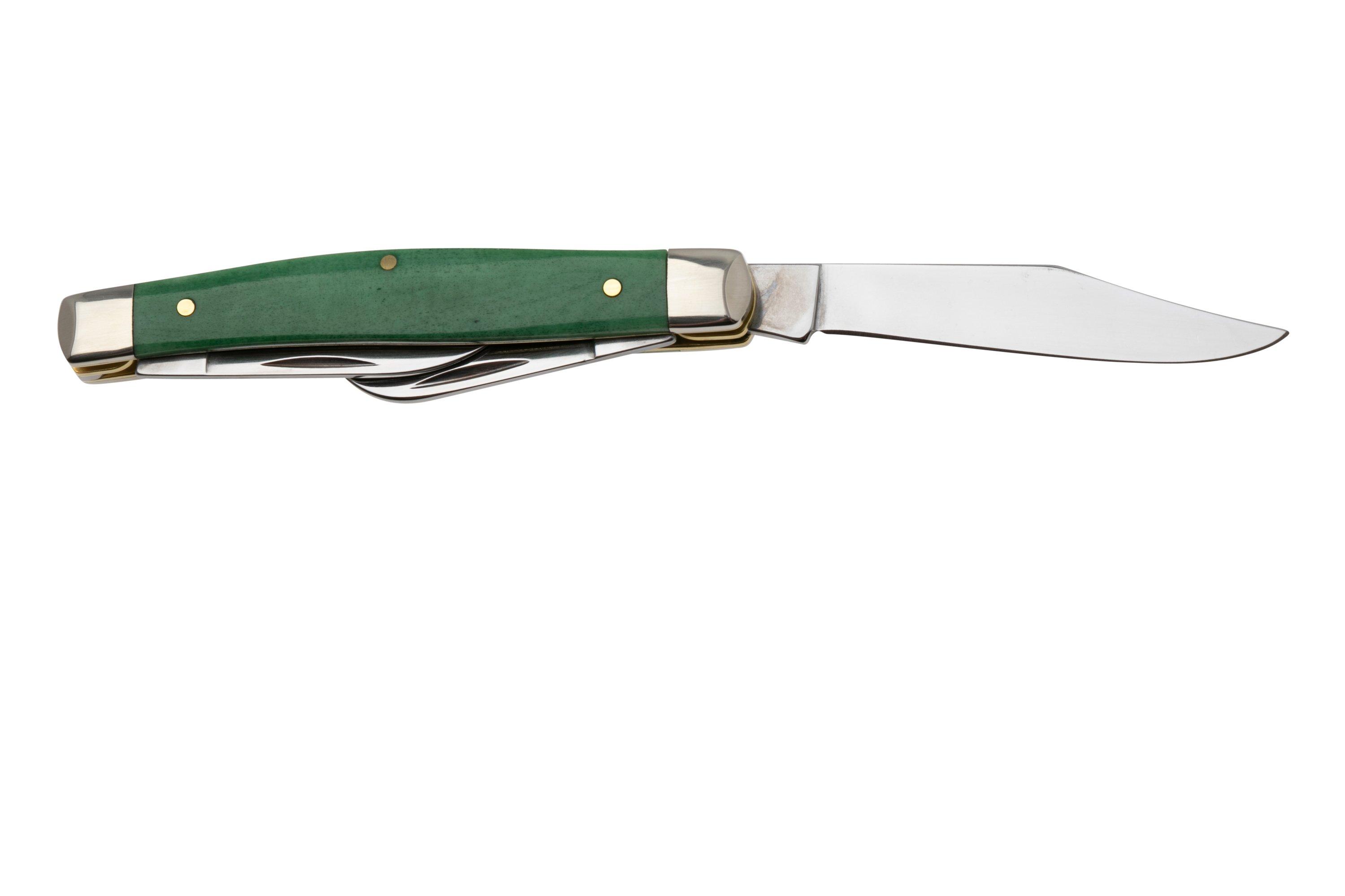 Case Medium Stockman 19942 Smooth Emerald Green Bone 6344 pocket