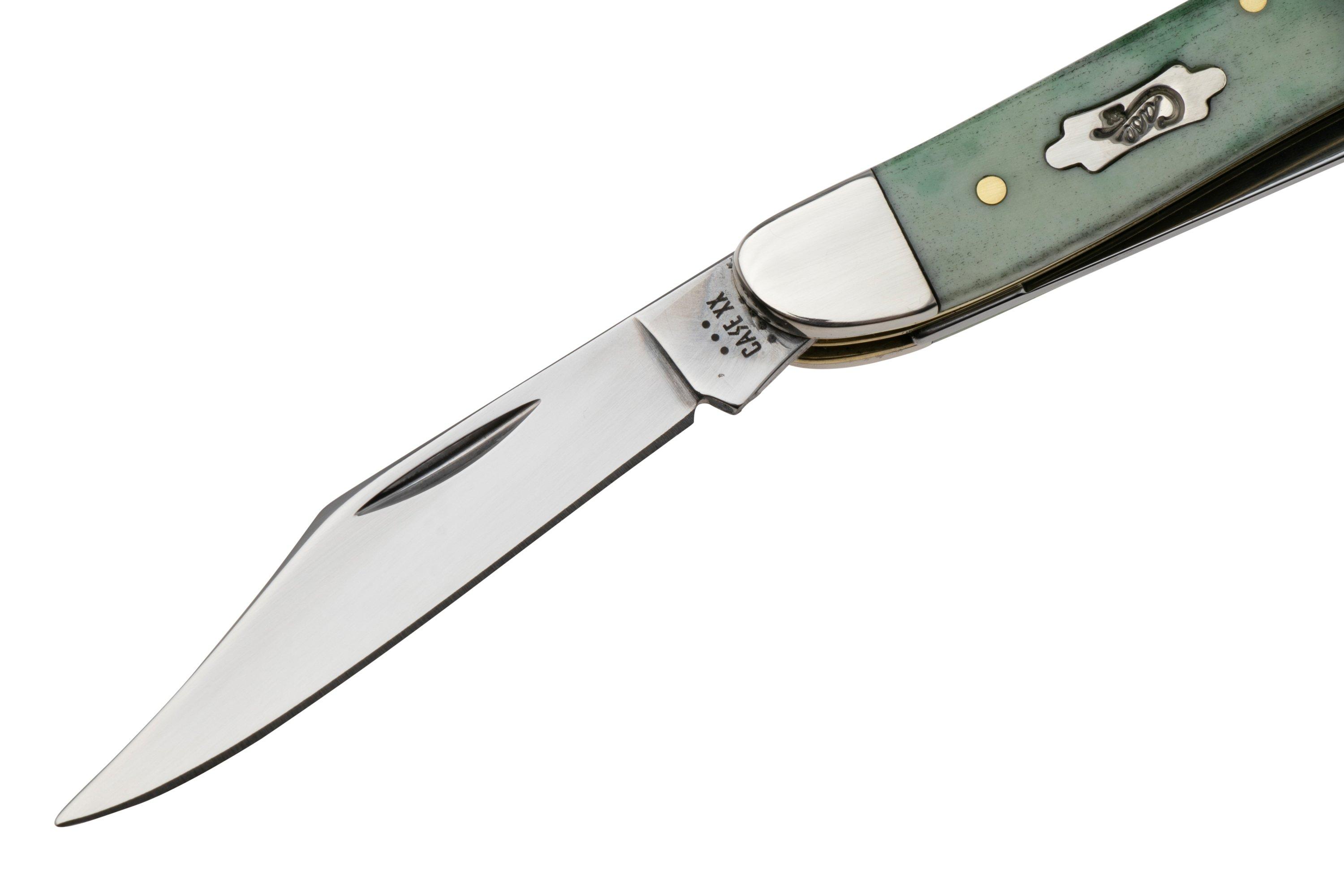 Case Medium Jack 19946 Smooth Emerald Green Bone 62087 coltello da ...