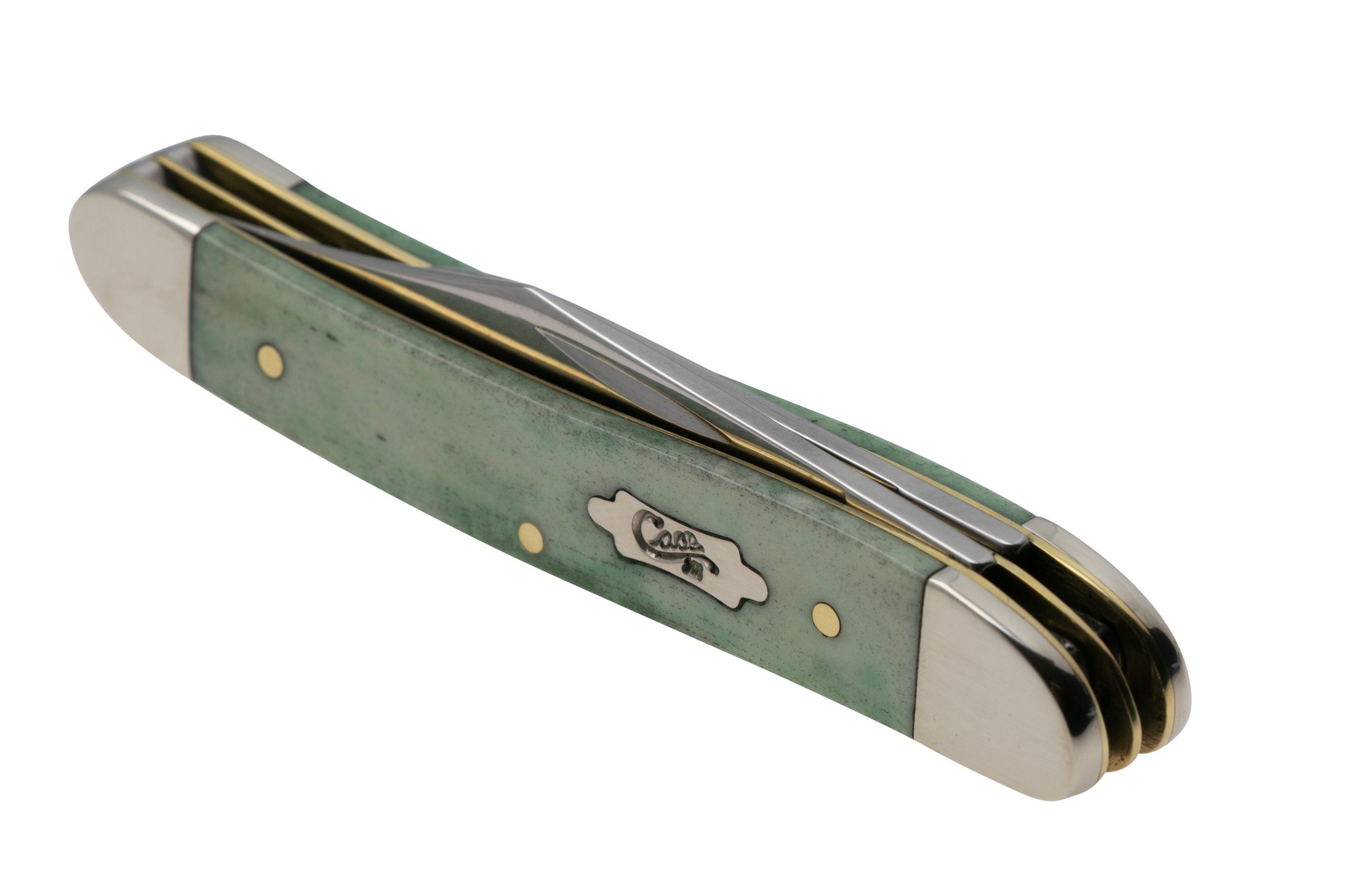 Case Medium Jack 19946 Smooth Emerald Green Bone 62087 pocket knife ...