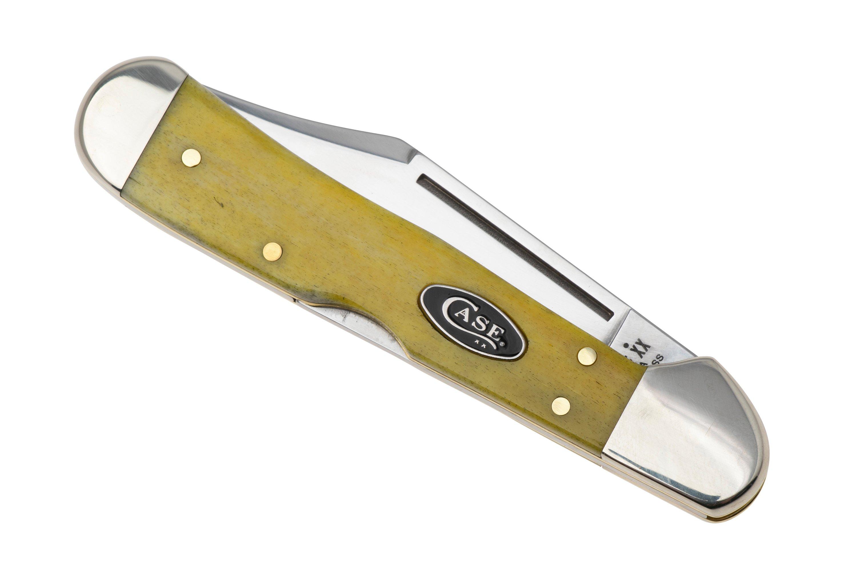Case Mini CopperLock 20034 Smooth Yellow Bone 61749L SS, pocket
