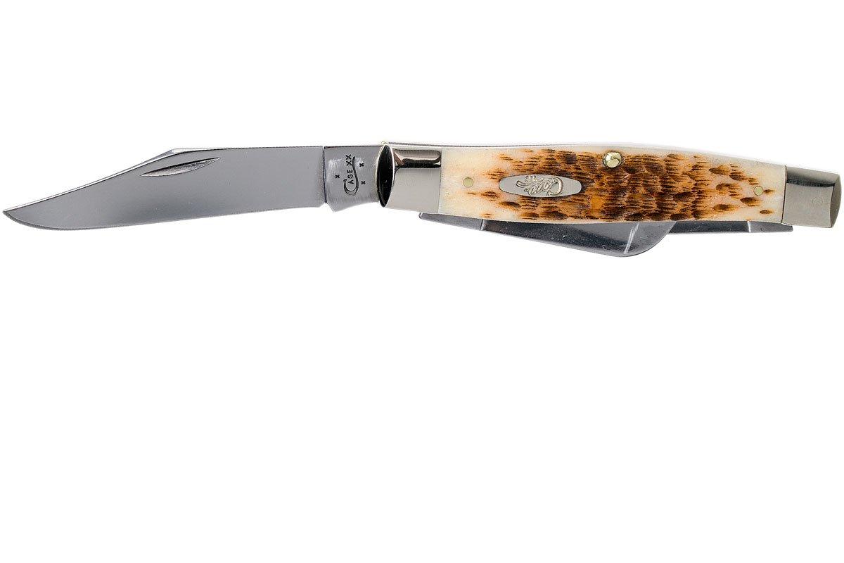 Case Cutlery 3.3 in. Bone CS Large Stockman Knife, Amber, 204 at