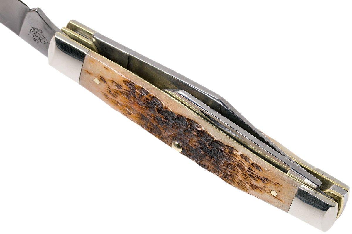 Case XX™ Jigged Amber Bone Large Stockman Carbon Steel Pocket Knife 00204