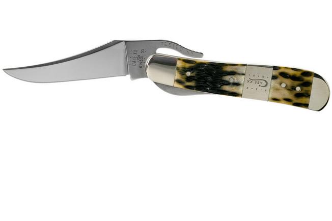 Case Russlock, Tang Stamp Series, Peach Seed Jig, Olive