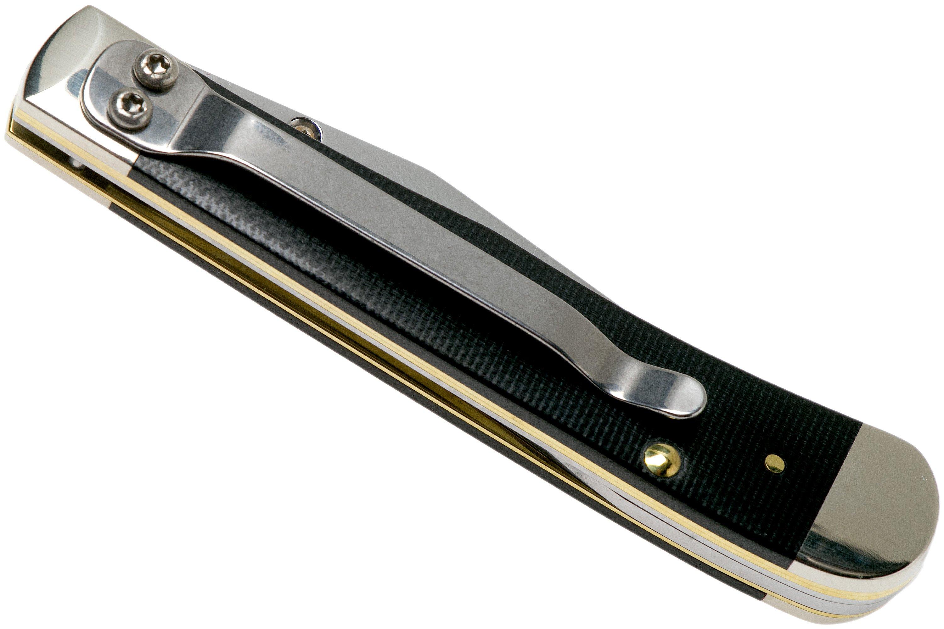 Case kickstart Trapperlock Double Black Canvas Micarta, 23140, 10154AC