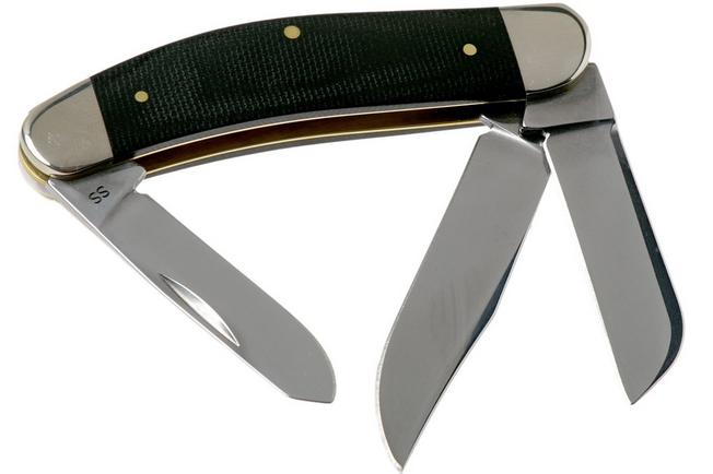 Case Sowbelly Double Black Canvas Micarta, 23141, TB10339 SS pocket knife