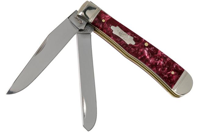 Imagen para Case Trapper Burgundy Smooth Kirinite, Fluted Bolsters, 23180 10254 SS navaja