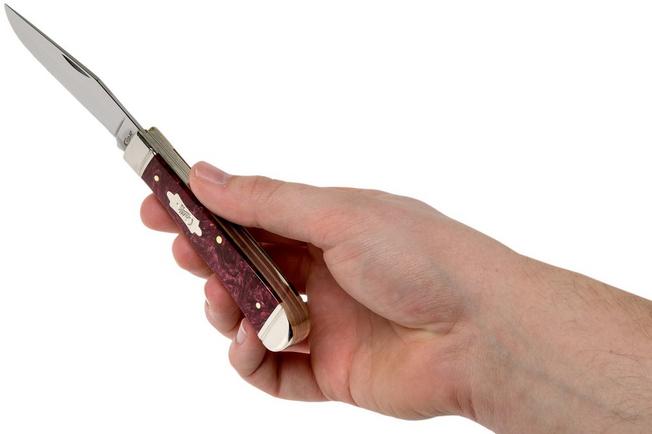 Imagen para Case Trapper Burgundy Smooth Kirinite, Fluted Bolsters, 23180 10254 SS navaja