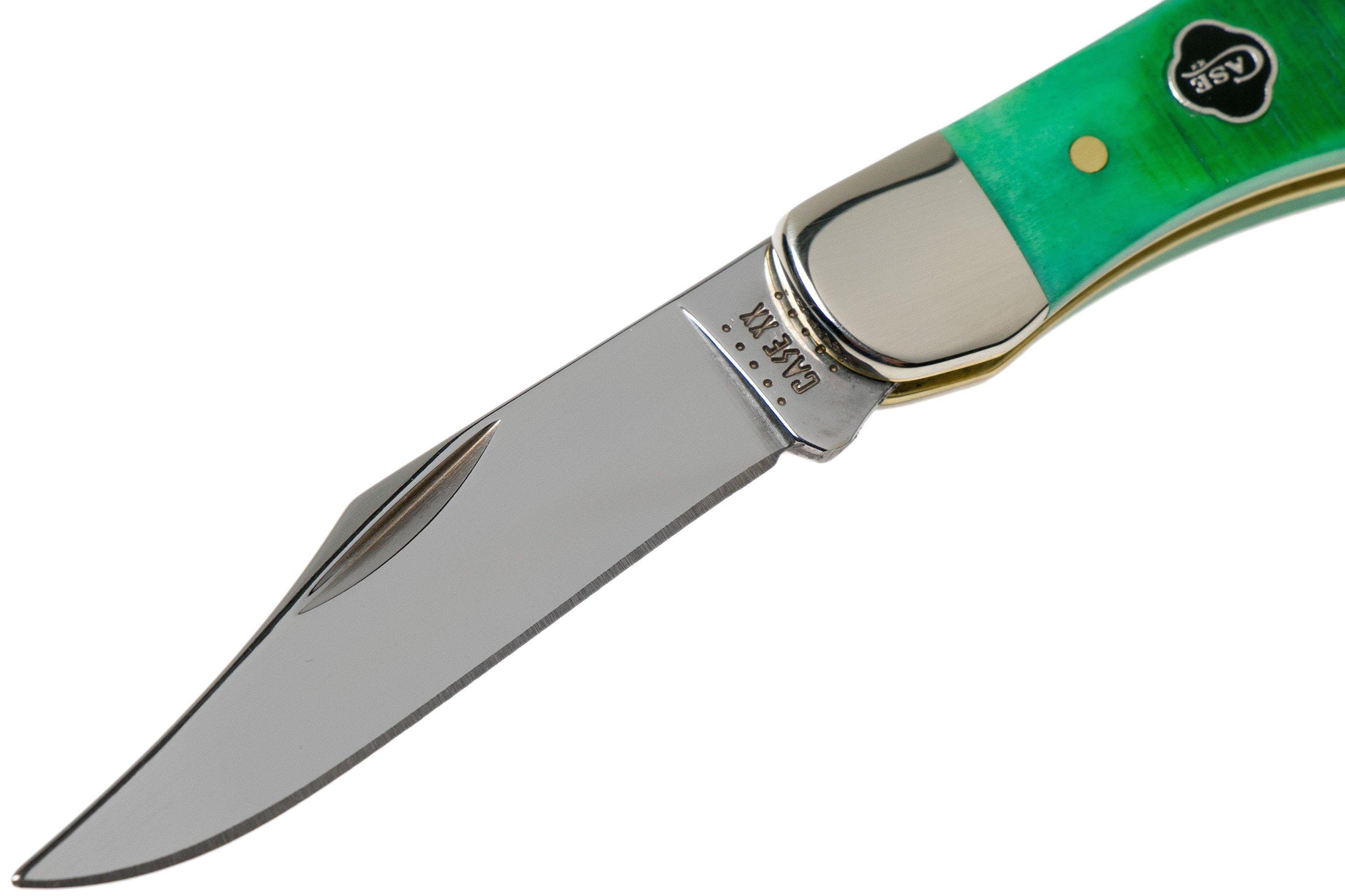 Case Pocket Hunter Clover Green Bone, Sawcut Jig, 23211, 61165 SS