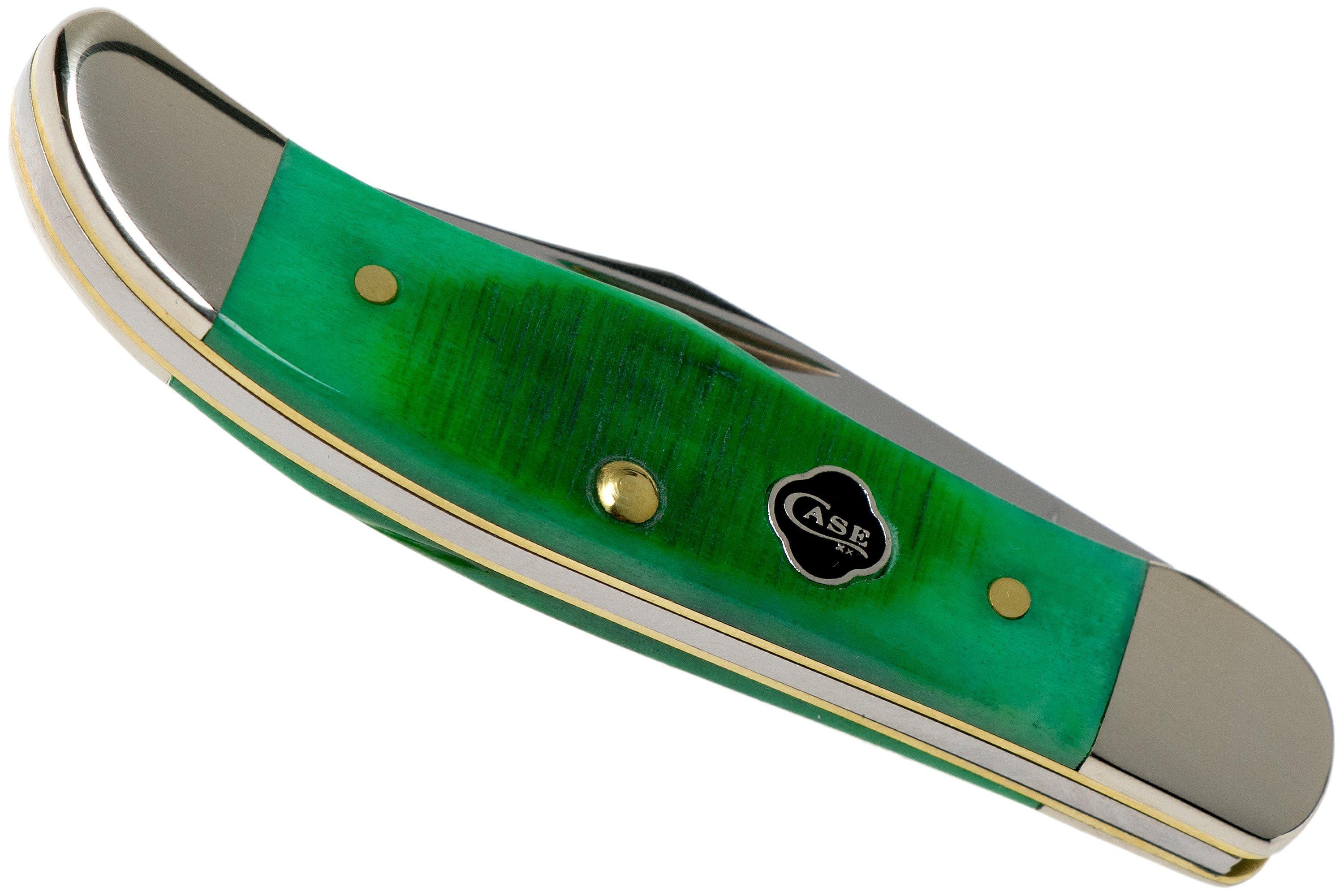 Case Pocket Hunter Clover Green Bone, Sawcut Jig, 23211, 61165 SS pocket knife Advantageously