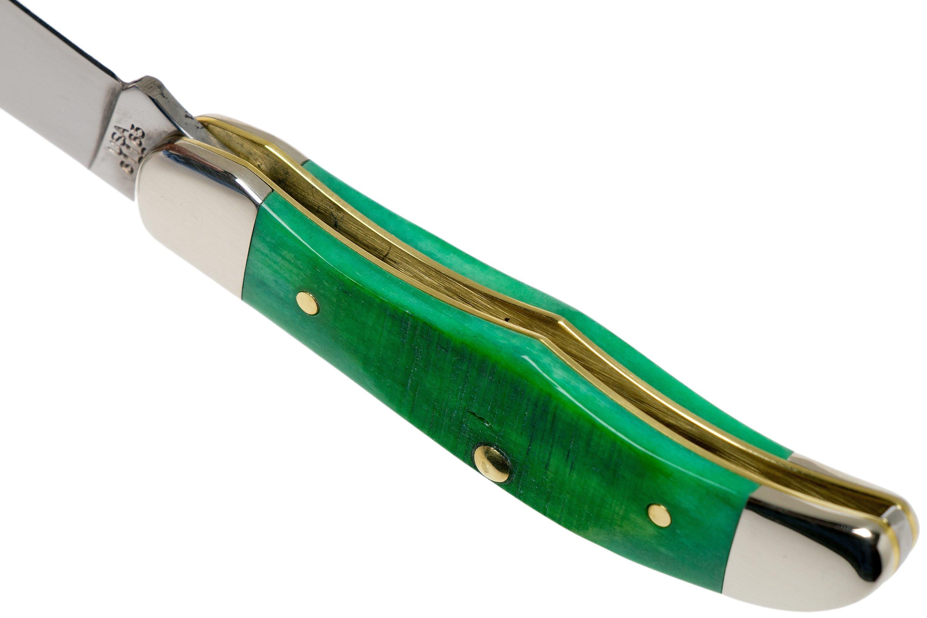 Case Pocket Hunter Clover Green Bone, Sawcut Jig, 23211, 61165 SS