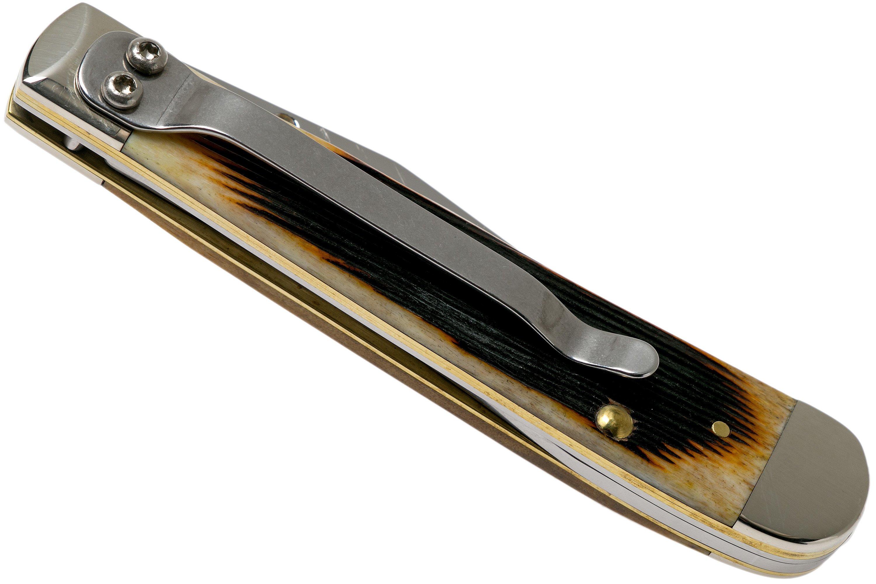 Case Kickstart Antique Bone, Barnboard Jig Trapperlock, 25150, 6154AC