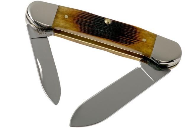 Image for Case Canoe Antique Bone, Barnboard Jig, 25156, 62131 SS pocket knife