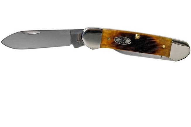 Image for Case Canoe Antique Bone, Barnboard Jig, 25156, 62131 SS pocket knife