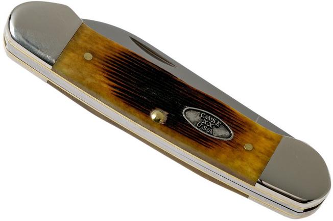 Image for Case Canoe Antique Bone, Barnboard Jig, 25156, 62131 SS pocket knife