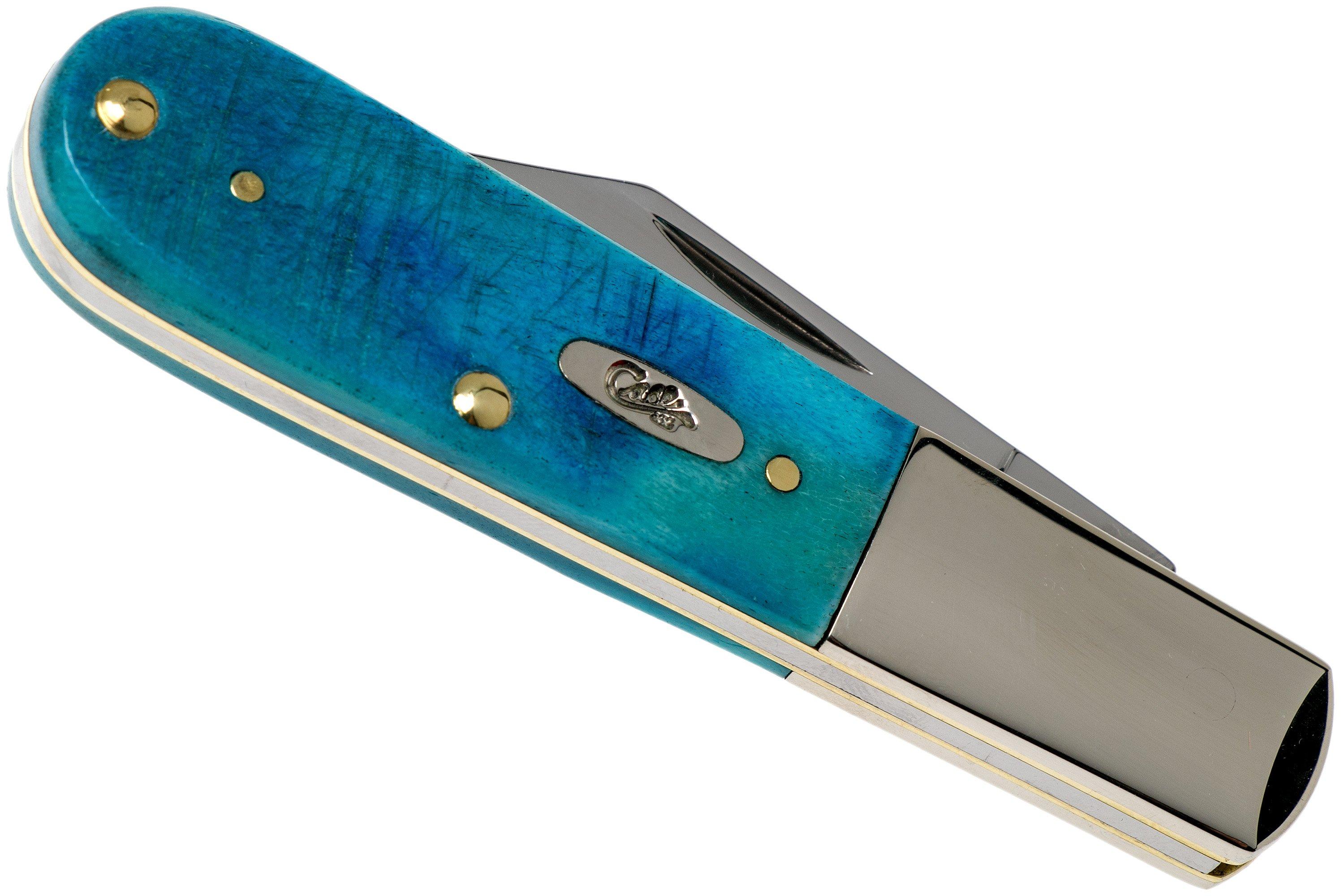 Case Caribbean Blue Bone Sawcut Jig Barlow (61009 1/2 SS