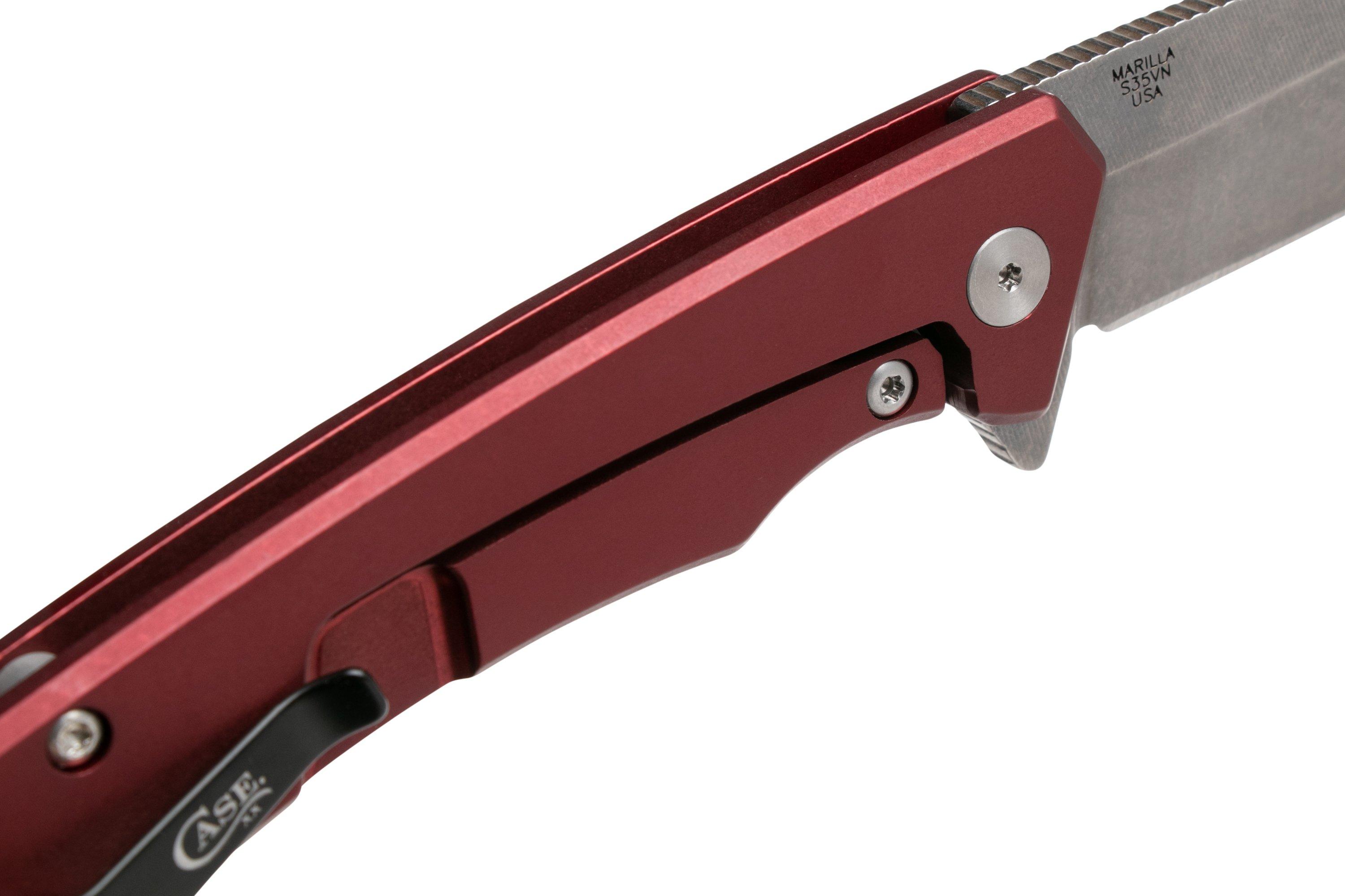 Case The Marilla, Red Anodized Aluminum, S35VN, Black G10 Inlay, 25881