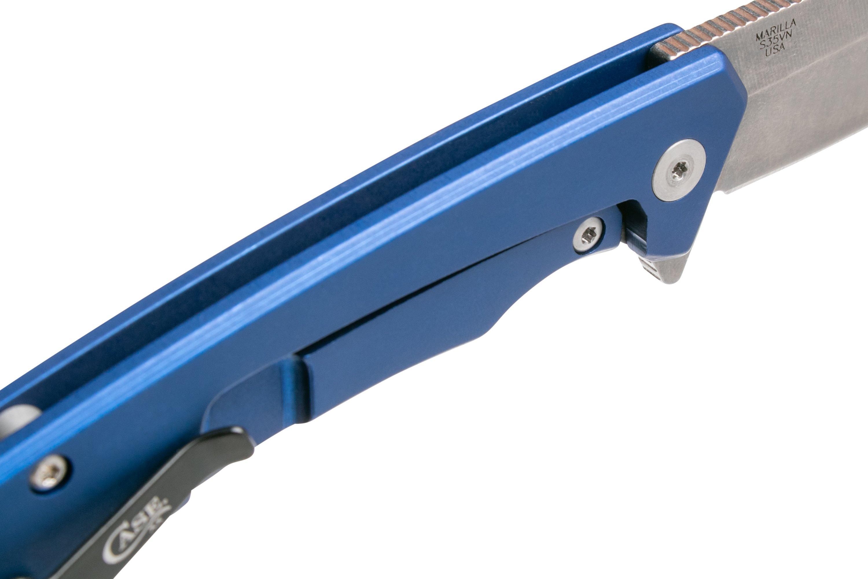 Case The Marilla, Blue Anodized Aluminum, S35VN, Black G10 Inlay, 25882 pocket knife